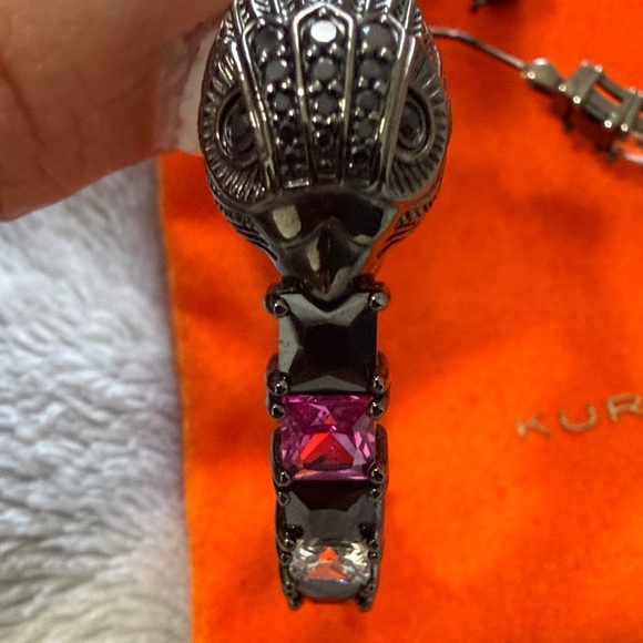 Kurt Geiger Black and Silver Earrings - Picture 2 of 4